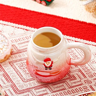 Couleur dégradée, cadeau de Noël en céramique, tasses boîtes 2024 Design délicieux 6.8cm*11cm 2 couleurs