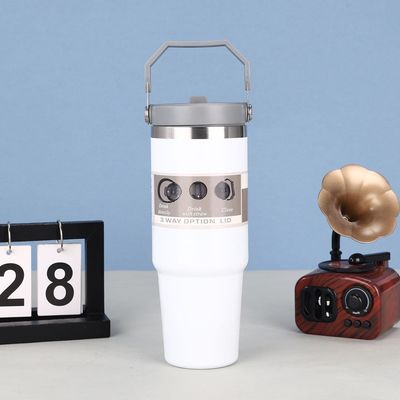 Design moderne 20 oz en acier inoxydable étui à vide isolé avec poignée couvercle logo personnalisé