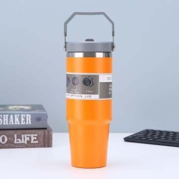 Design moderne 20 oz en acier inoxydable étui à vide isolé avec poignée couvercle logo personnalisé
