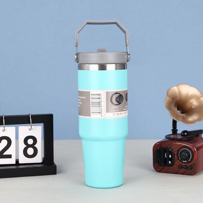 Design moderne 20 oz en acier inoxydable étui à vide isolé avec poignée couvercle logo personnalisé