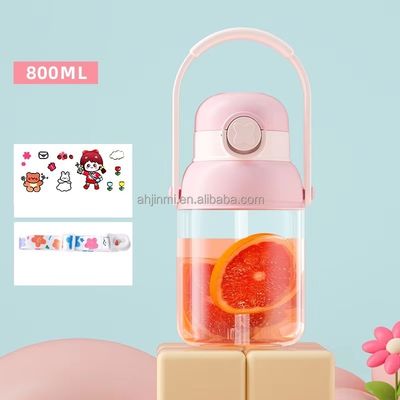 Style de conception minimaliste Bouteille en plastique de 800 ml pour les sports de plein air Bouilloire pour adultes
