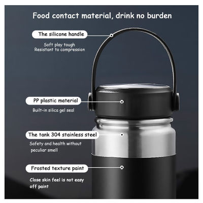 Bouteille d'eau en acier inoxydable de 600 ml pour adultes à double paroi isolée sous vide