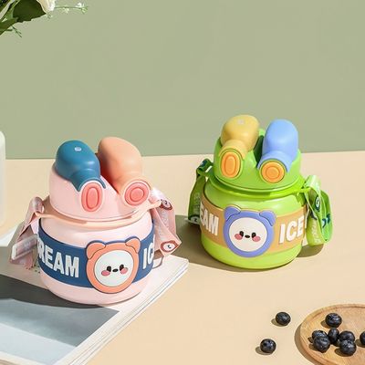 Logo personnalisé Accepté Cute Design Portable 850ml Thermos à double tasse pour enfants