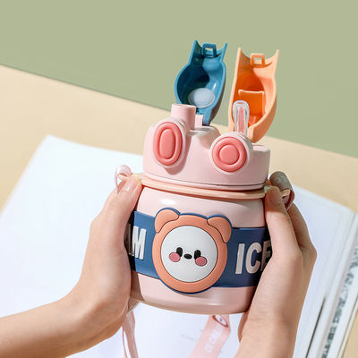 Logo personnalisé Accepté Cute Design Portable 850ml Thermos à double tasse pour enfants