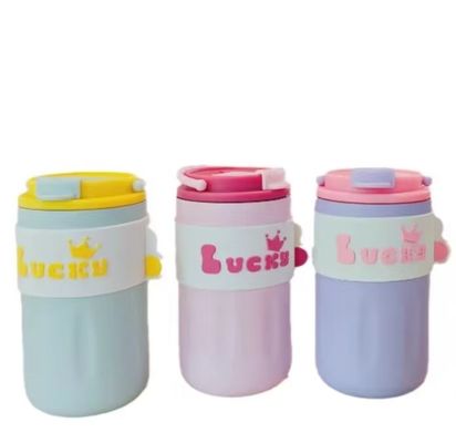 Bouteille d'eau en acier inoxydable 304 avec couvercle 420ml Portable Créatif Beau Boisson directe