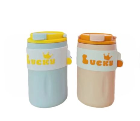 Bouteille d'eau en acier inoxydable 304 avec couvercle 420ml Portable Créatif Beau Boisson directe