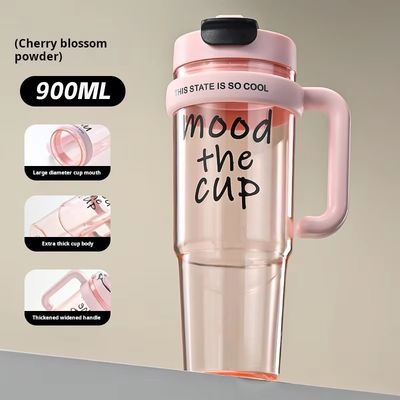 Compagnon de voyage et de sport en plein air pour filles 900 ml tasse d'eau en plastique avec fonction spray