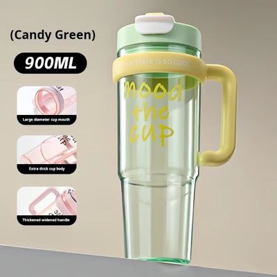Compagnon de voyage et de sport en plein air pour filles 900 ml tasse d'eau en plastique avec fonction spray