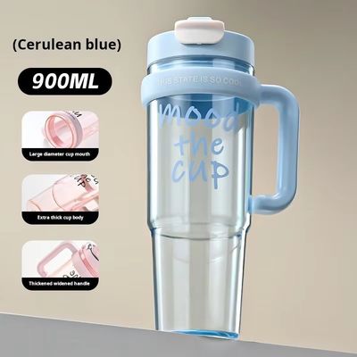 Compagnon de voyage et de sport en plein air pour filles 900 ml tasse d'eau en plastique avec fonction spray