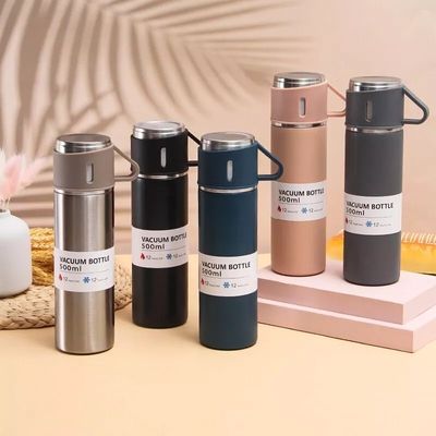300g Capacité 500ml Bouteille d'eau thermos en acier inoxydable à double paroi pour logo personnalisé