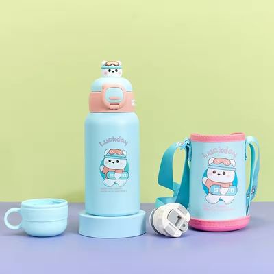 Bouteille d'eau à sangle portable avec couvercle