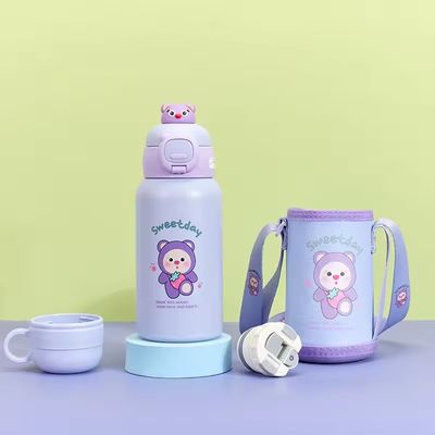 Bouteille d'eau à sangle portable avec couvercle