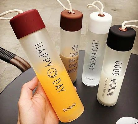Bouteille d'eau en verre de 400 ml pour la randonnée et les activités de plein air
