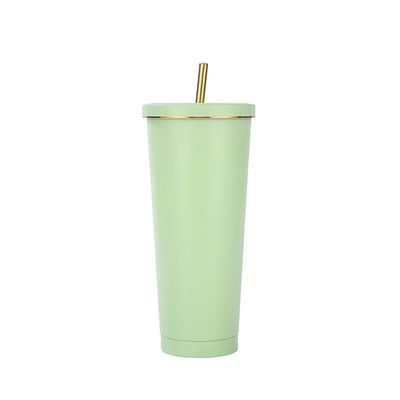 Double paroi isolée 304 en acier inoxydable revêtement tumbler avec couvercle pour le vin chaud et froid