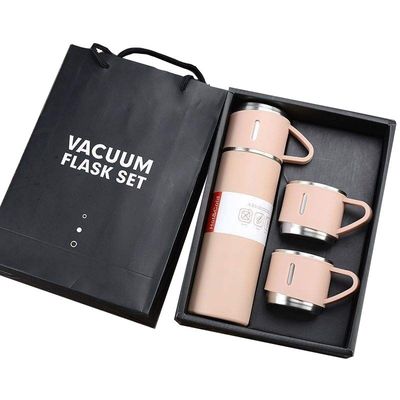 500 ml bouteille thermo isolée bouteille d'eau bouteille de verre de verre cadeau ensemble parfait