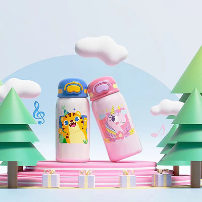 Les enfants bleus en acier inoxydable aspirateur double paroi large bouche de sport bouteille d'eau isolée