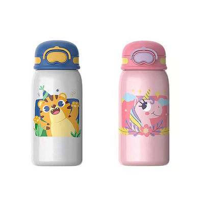 Les enfants bleus en acier inoxydable aspirateur double paroi large bouche de sport bouteille d'eau isolée