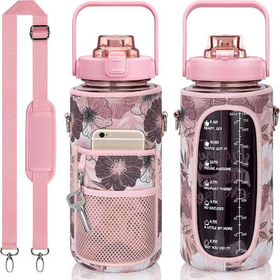 Bouteille d'eau écologique de 2000 ml de style américain pour couvertures de tasses pour femmes
