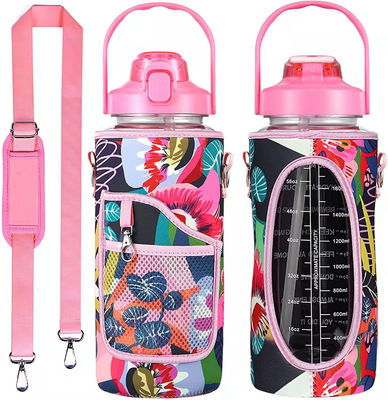 Bouteille d'eau écologique de 2000 ml de style américain pour couvertures de tasses pour femmes