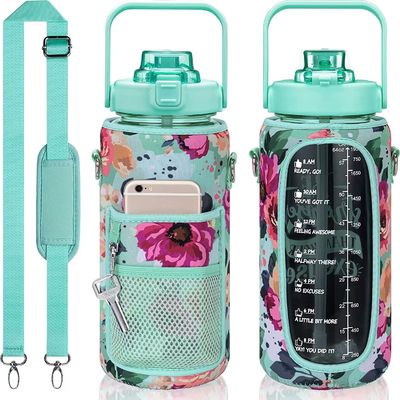Bouteille d'eau écologique de 2000 ml de style américain pour couvertures de tasses pour femmes