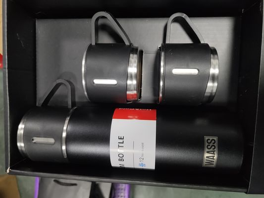 Set de bouteille à vide 500 ml cadeau d'affaires tasse de voyage tasse à double paroi bouteille en acier inoxydable