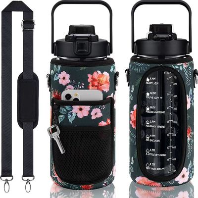 Bouteille d'eau écologique de 2000 ml de style américain pour couvertures de tasses pour femmes