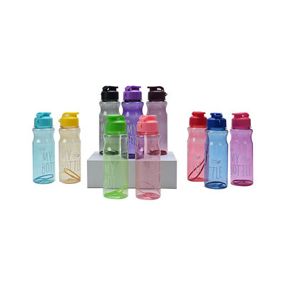 Unisexe Sport Logo personnalisé Bouteilles d'eau potable en plastique sans BPA avec couvercle pour accessoires
