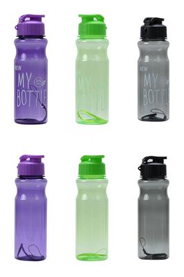 500 ml de bouteilles d'eau potable en plastique sans BPA en PET avec courroie pour les exercices physiques