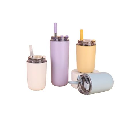 Les enfants BPA libre Tumbler avec paille double paroi d'acier inoxydable Vacuum Coupe 280ml/500ml