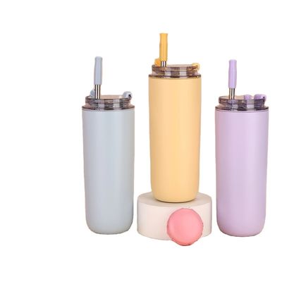 Les enfants BPA libre Tumbler avec paille double paroi d'acier inoxydable Vacuum Coupe 280ml/500ml