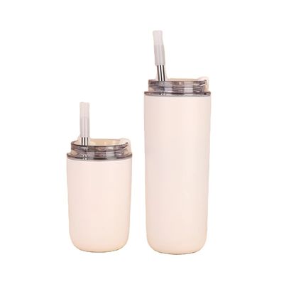 Les enfants BPA libre Tumbler avec paille double paroi d'acier inoxydable Vacuum Coupe 280ml/500ml