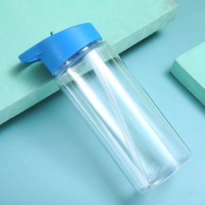 Design contemporain Bouteille de boisson d'été transparente avec infuseur et logo personnalisé