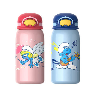 Bouteille d'eau pour enfants à chaud et à froid avec poignée de paille 550 ml