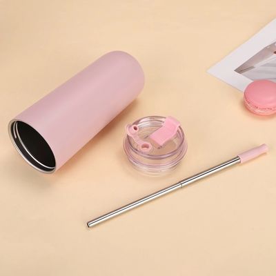 Coupe à vide en acier inoxydable de 280 ml à 500 ml avec paille métallique
