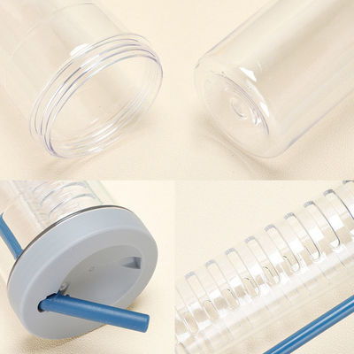 800 ml de plastique de sport en plein air jus de paille bouteille d'eau potable avec logo personnalisé