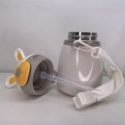 Bouteilles sous vide Thermoses Logo personnalisé Bouteille d'eau isolée en acier inoxydable avec couvercle en paille