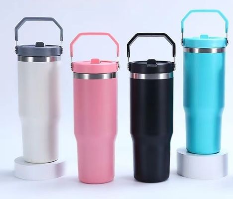 201/304 Matériau en acier inoxydable 30 oz Bouteille d'eau isolée sous vide pour étudiants