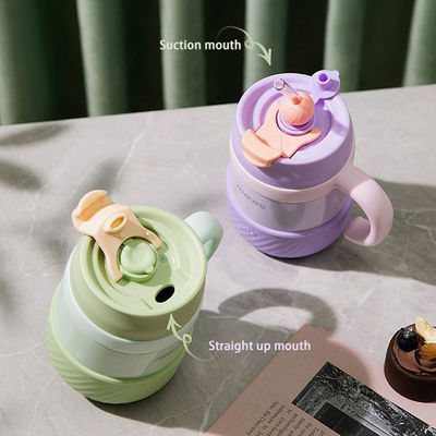 Une tasse en acier inoxydable pastel double paroi élégante et pratique pour les cadeaux pour enfants