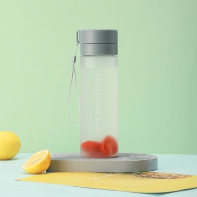 Bouteille d'eau en plastique transparent pour enfants avec logo personnalisé sans BPA et boisson directe