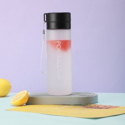 Bouteille d'eau en plastique transparent pour enfants avec logo personnalisé sans BPA et boisson directe