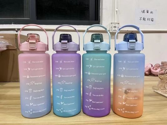 Bouteille d'eau en plastique de 2000 ml Neoprène Vin Large bouche Boisson Bouteille couvercle Manche Unisexe