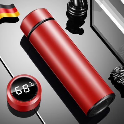 Logo personnalisé Accepté Coupe thermos en acier inoxydable 304 avec capuchon d'affichage de température