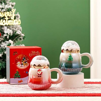 Des tasses cadeaux en céramique de couleur dégradée 2023 Nouveau design pour les accessoires de Noël