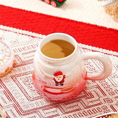 Des tasses cadeaux en céramique de couleur dégradée 2023 Nouveau design pour les accessoires de Noël