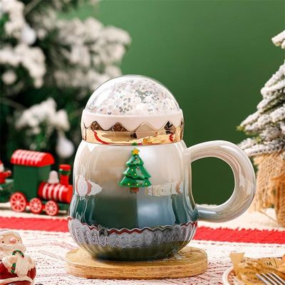 500 ml Boîte cadeau Voyage tasse à café en céramique avec glaçure perlésante