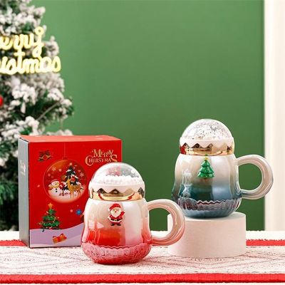 500 ml Boîte cadeau Voyage tasse à café en céramique avec glaçure perlésante
