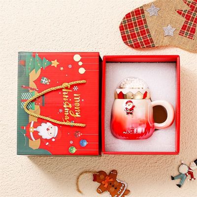 500 ml Boîte cadeau Voyage tasse à café en céramique avec glaçure perlésante