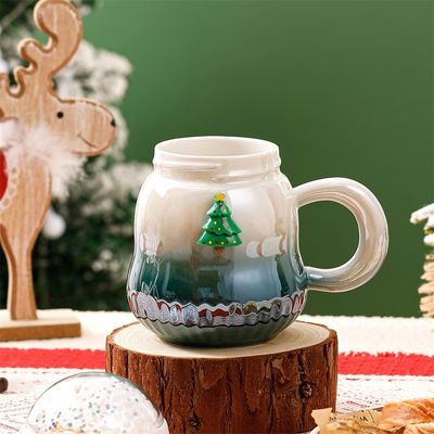500 ml Boîte cadeau Voyage tasse à café en céramique avec glaçure perlésante