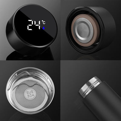 Normalement Intelligente Digitale Thermomètre à vide à vide isolée 500 ml Bouteille d'eau en acier inoxydable Couleur aléatoire
