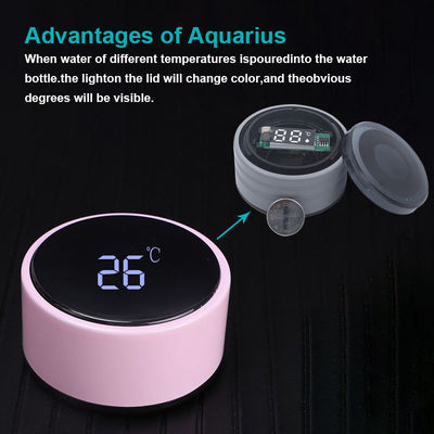 Normalement Intelligente Digitale Thermomètre à vide à vide isolée 500 ml Bouteille d'eau en acier inoxydable Couleur aléatoire